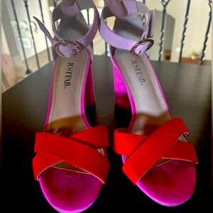 JUSTFAB multi-color W6 heels